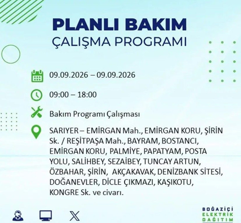 İstanbul'un 24 ilçesi bu gece yarısı kararacak. İşte elektriksiz kalacak mahalleler - Resim: 7