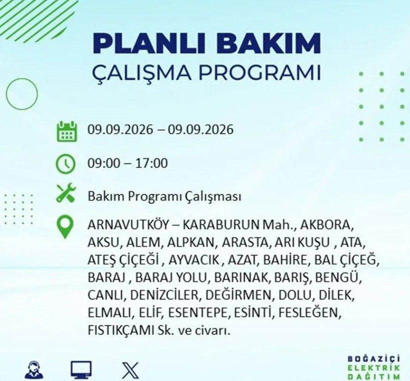 İstanbul'un 24 ilçesi bu gece yarısı kararacak. İşte elektriksiz kalacak mahalleler - Resim: 8