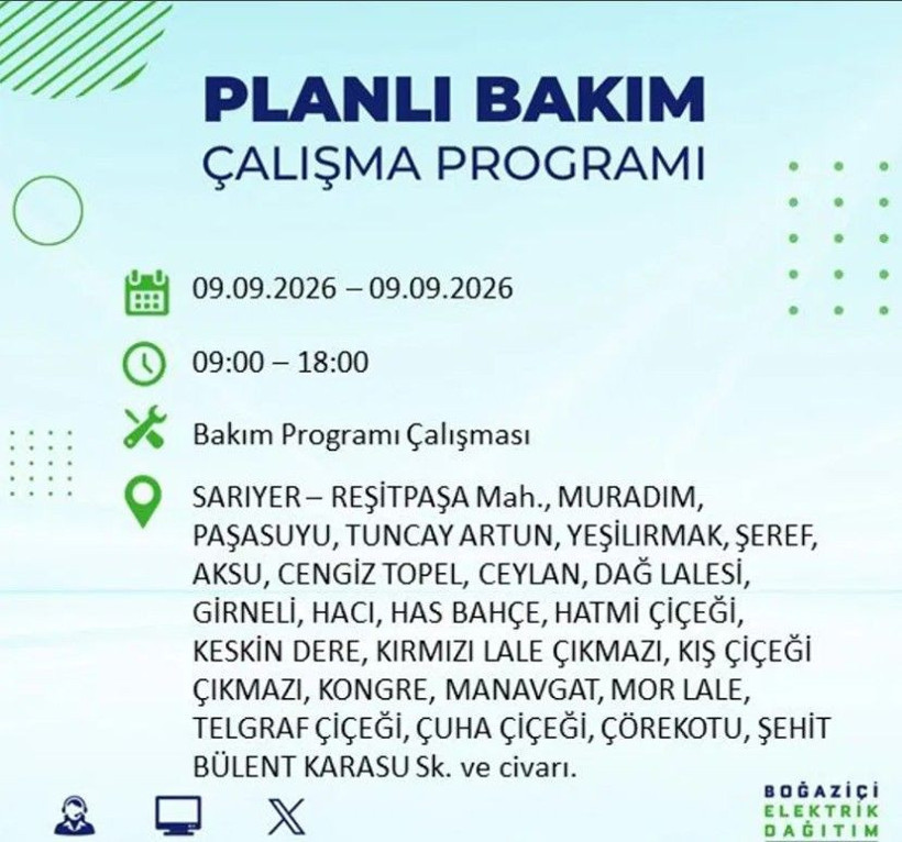 İstanbul'un 24 ilçesi bu gece yarısı kararacak. İşte elektriksiz kalacak mahalleler - Resim: 51