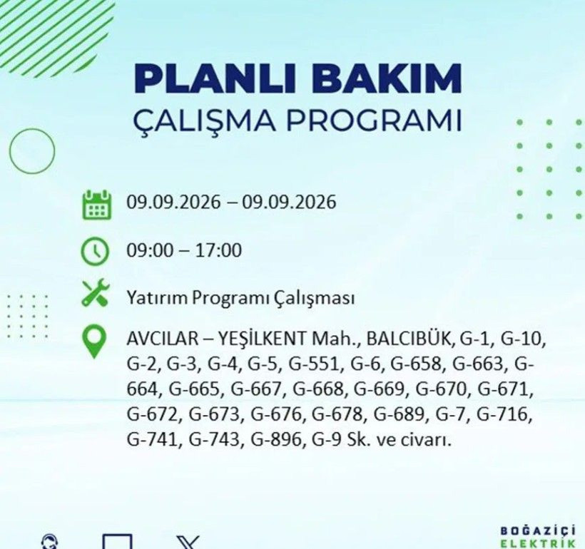 İstanbul'un 24 ilçesi bu gece yarısı kararacak. İşte elektriksiz kalacak mahalleler - Resim: 17
