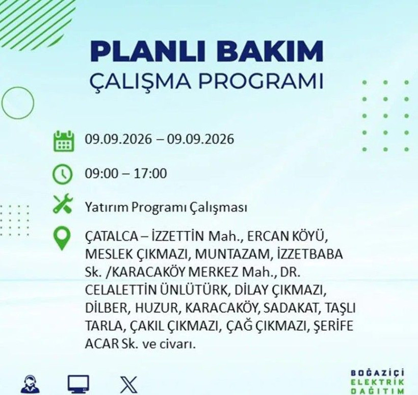 İstanbul'un 24 ilçesi bu gece yarısı kararacak. İşte elektriksiz kalacak mahalleler - Resim: 14
