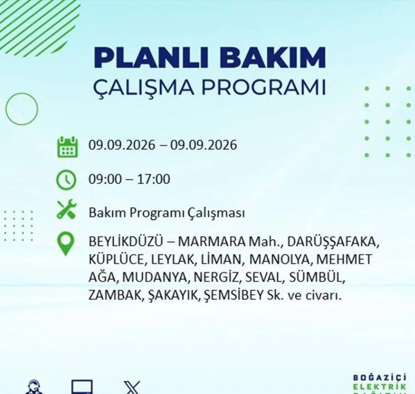 İstanbul'un 24 ilçesi bu gece yarısı kararacak. İşte elektriksiz kalacak mahalleler - Resim: 24