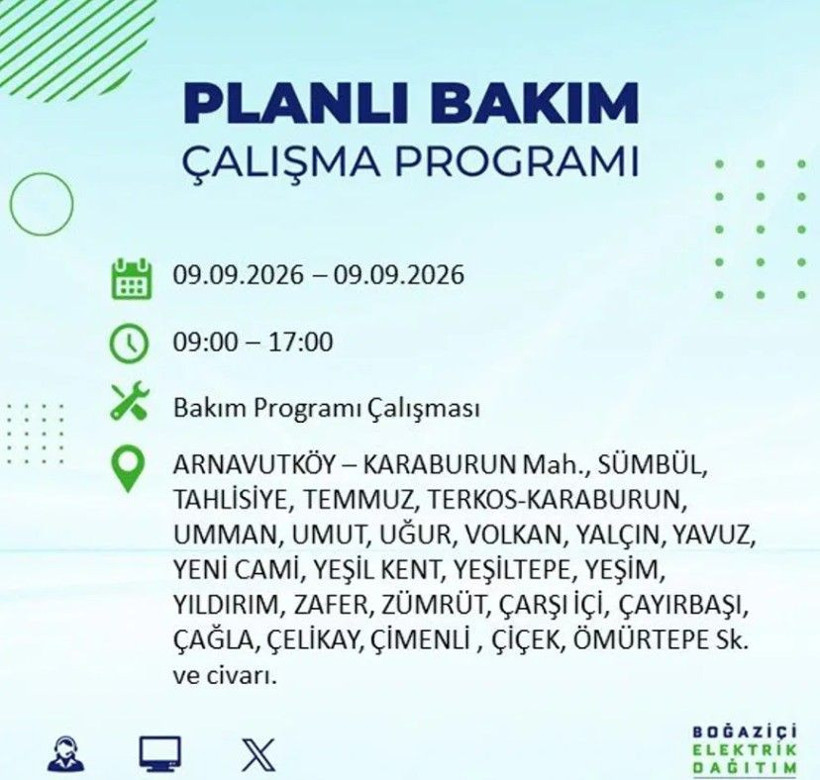 İstanbul'un 24 ilçesi bu gece yarısı kararacak. İşte elektriksiz kalacak mahalleler - Resim: 10