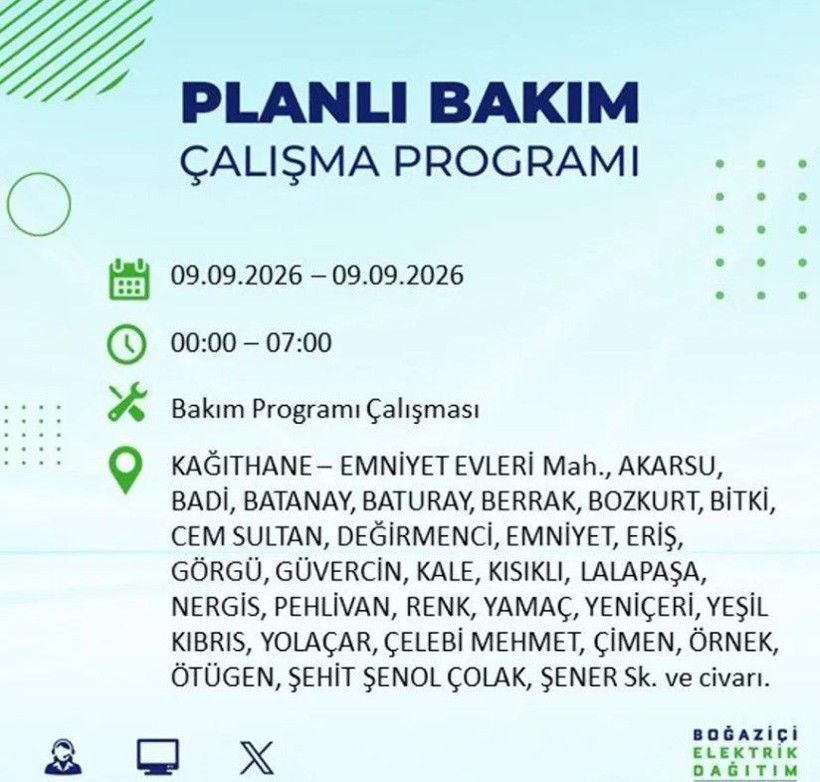 İstanbul'un 24 ilçesi bu gece yarısı kararacak. İşte elektriksiz kalacak mahalleler - Resim: 54