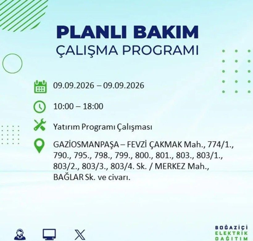 İstanbul'un 24 ilçesi bu gece yarısı kararacak. İşte elektriksiz kalacak mahalleler - Resim: 25