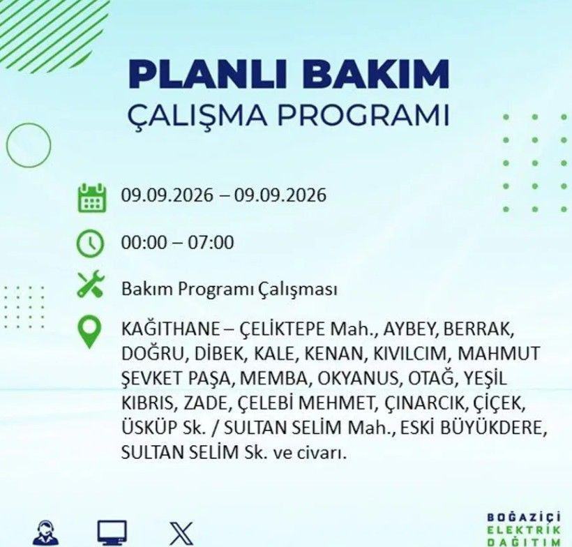 İstanbul'un 24 ilçesi bu gece yarısı kararacak. İşte elektriksiz kalacak mahalleler - Resim: 12