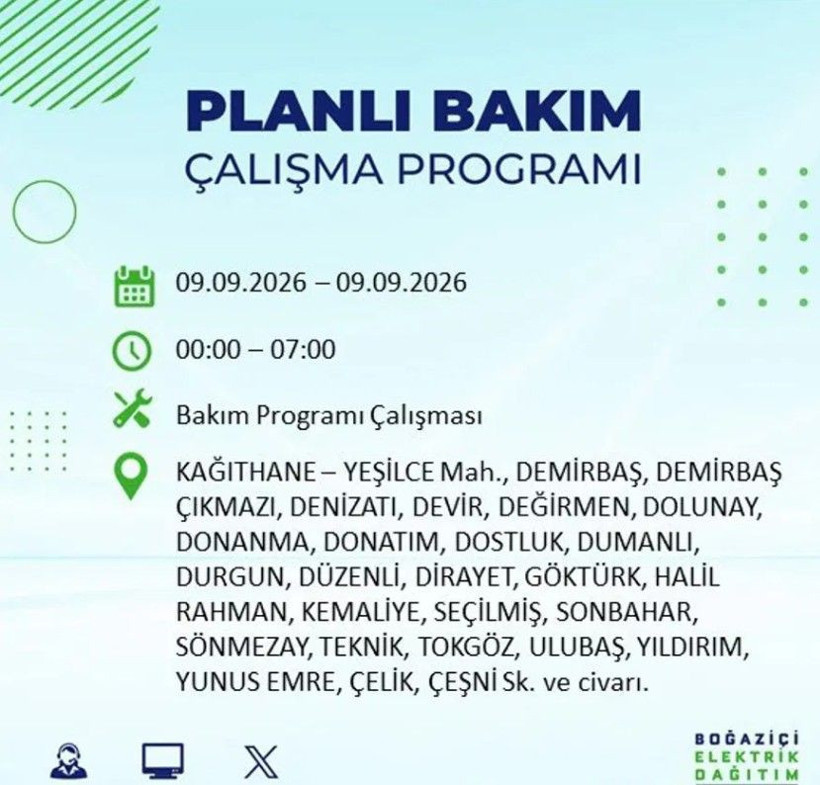 İstanbul'un 24 ilçesi bu gece yarısı kararacak. İşte elektriksiz kalacak mahalleler - Resim: 58