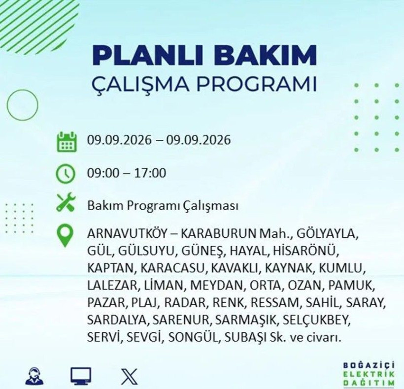 İstanbul'un 24 ilçesi bu gece yarısı kararacak. İşte elektriksiz kalacak mahalleler - Resim: 57