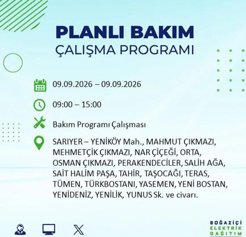 İstanbul'un 24 ilçesi bu gece yarısı kararacak. İşte elektriksiz kalacak mahalleler - Resim: 13