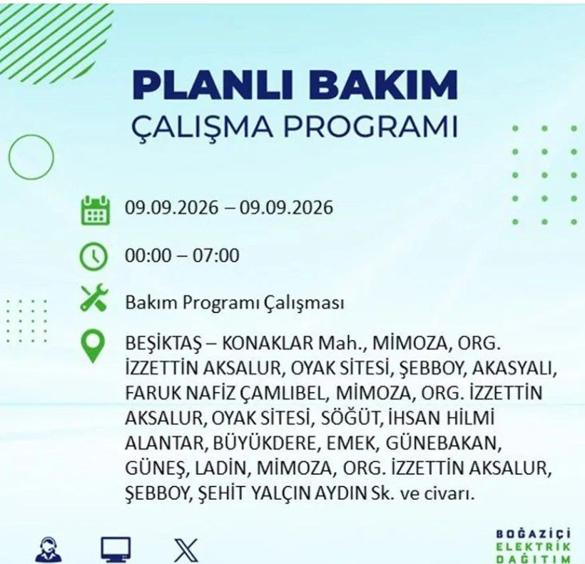 İstanbul'un 24 ilçesi bu gece yarısı kararacak. İşte elektriksiz kalacak mahalleler - Resim: 56