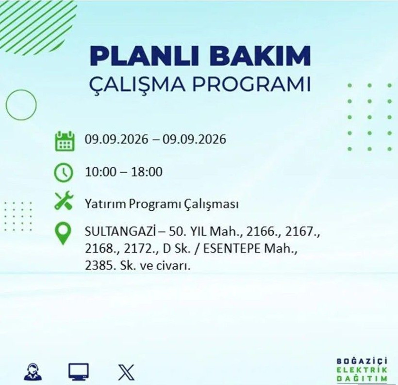 İstanbul'un 24 ilçesi bu gece yarısı kararacak. İşte elektriksiz kalacak mahalleler - Resim: 27