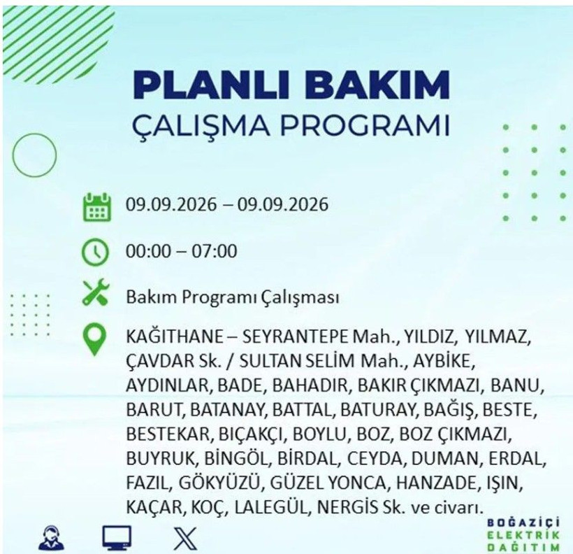 İstanbul'un 24 ilçesi bu gece yarısı kararacak. İşte elektriksiz kalacak mahalleler - Resim: 44