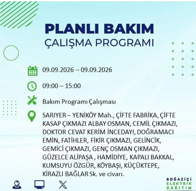 İstanbul'un 24 ilçesi bu gece yarısı kararacak. İşte elektriksiz kalacak mahalleler - Resim: 49