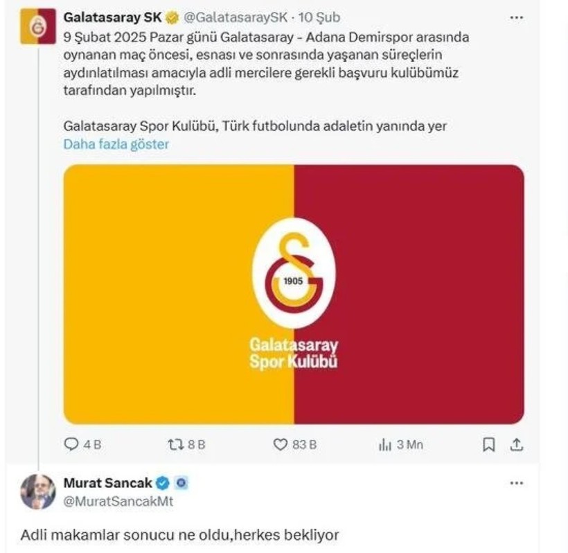 Murat Sancak'tan Galatasaray'a 'adli makamlar' sorusu - Resim : 2