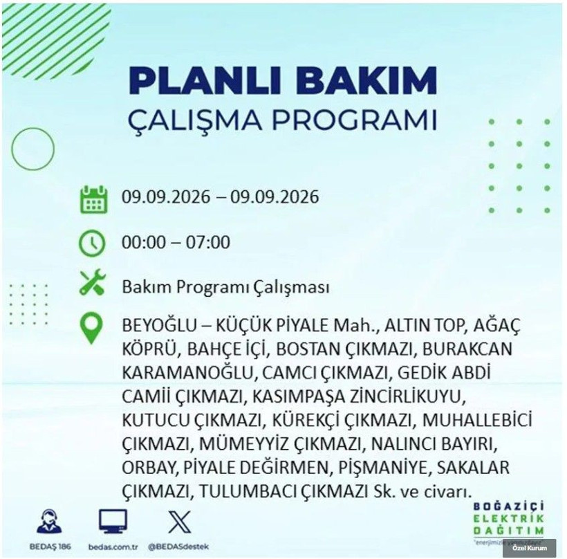 İstanbul'un 24 ilçesi bu gece yarısı kararacak. İşte elektriksiz kalacak mahalleler - Resim: 60