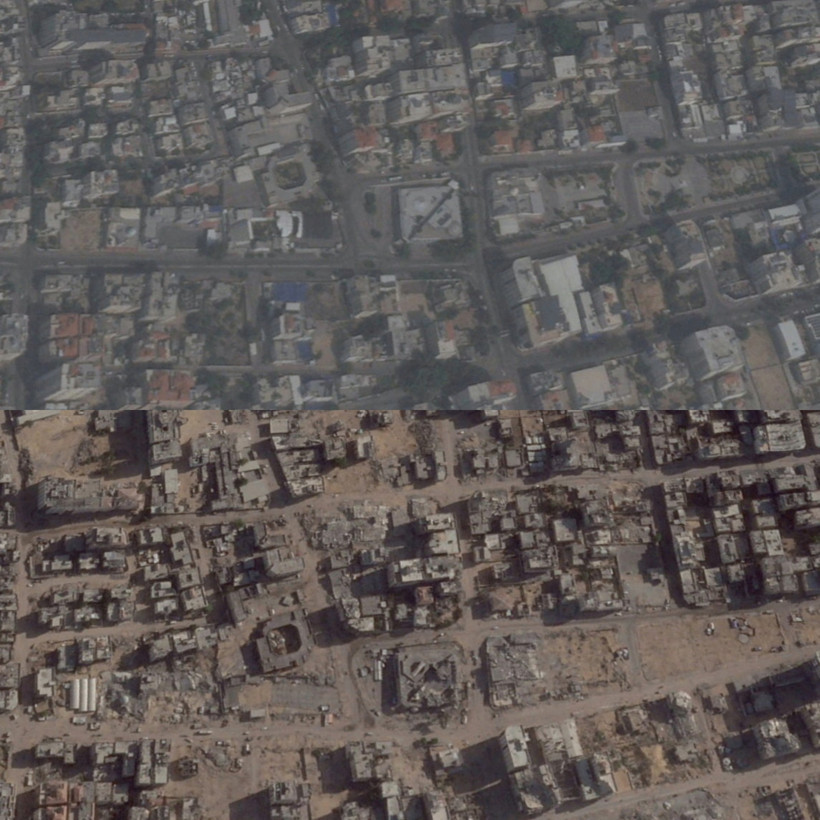 İsrail, 2 yılda Gazze'yi yerle bir etti: Uydudan kan donduran görüntüler - Resim : 5