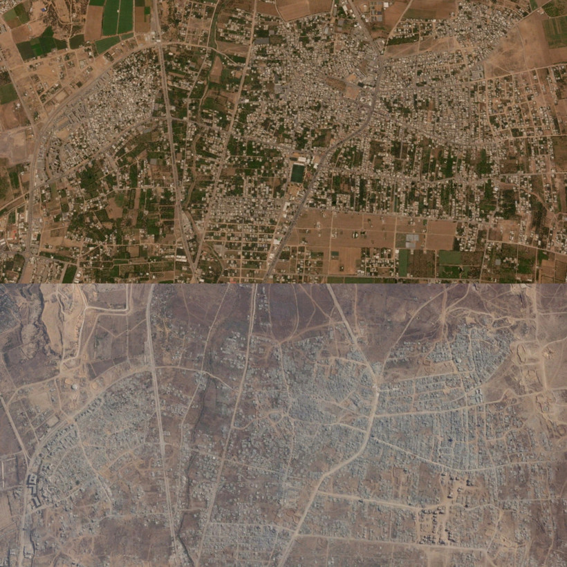 İsrail, 2 yılda Gazze'yi yerle bir etti: Uydudan kan donduran görüntüler - Resim : 3