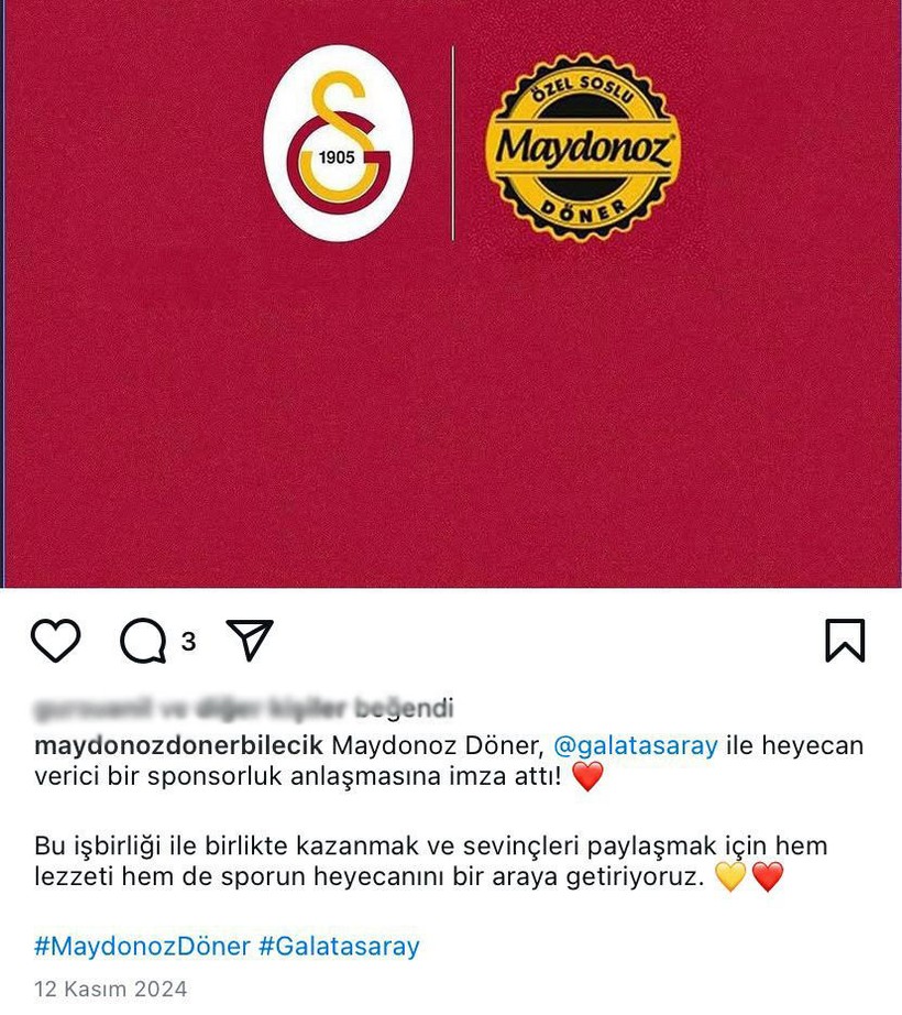 Galatasaray'dan 'Maydonoz Döner' açıklaması: Sponsorluk anlaşması var mı? - Resim : 2